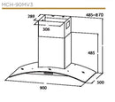 Midea Hud Dapur - Cooker Hood Chimey Hood MCH-90MV3