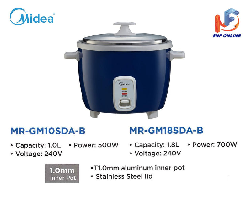 Midea Rice Cooker 1.0L MR-GM10SDA B MRGM10SDAB