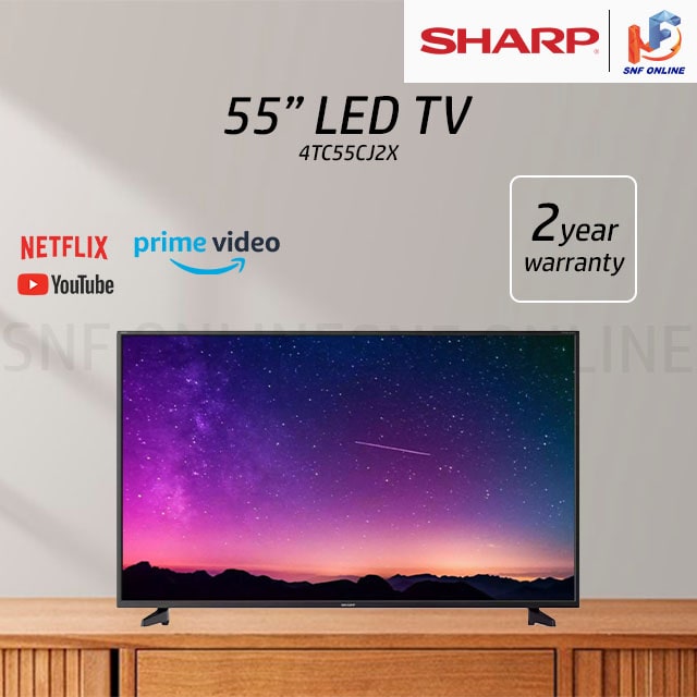 Sharp LED TV 4K Ultra HD Smart TV Netflix 4TC55CJ2X / Google TV 4TC55FK1X (55“)