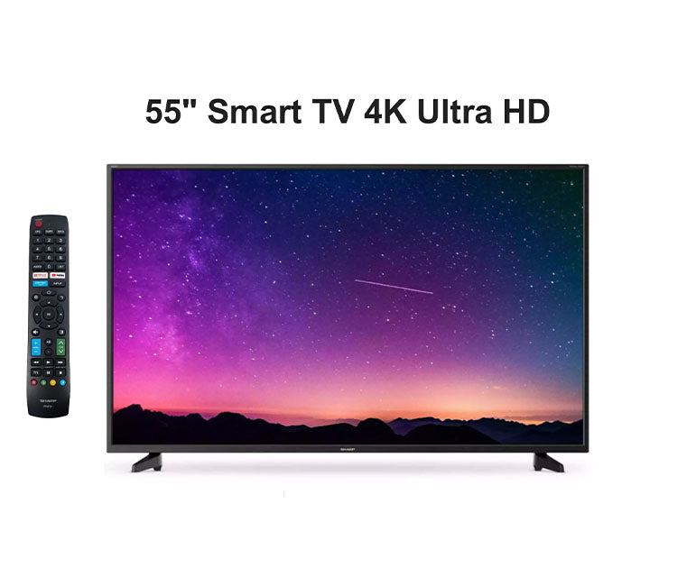 Sharp LED TV 4K Ultra HD Smart TV Netflix 4TC55CJ2X / Google TV 4TC55FK1X (55“)