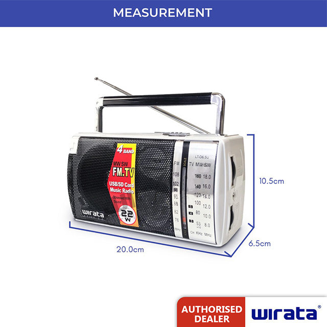 Wirata Portable Radio With USB/SD LT-D6.5 LT-D6.5U