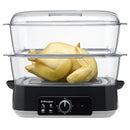 Morgan Pengukus Makanan Food Steamer 2 Tier 28L Nutristeam Pengukus Makanan MFS-29 MFS-29(BK) MFS-29(WH)