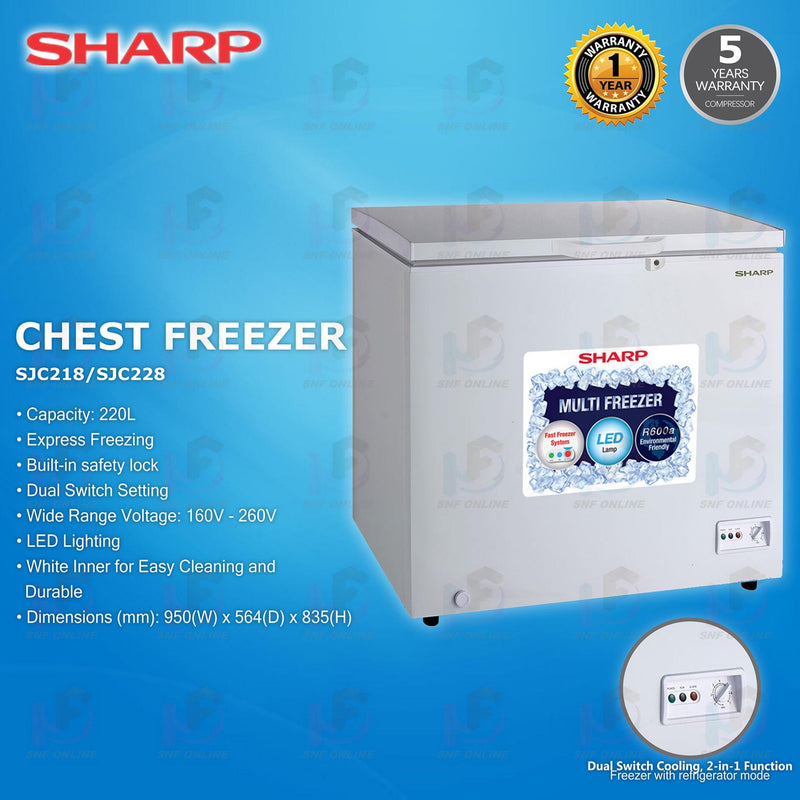 Sharp Chest freezer 220L SJC218