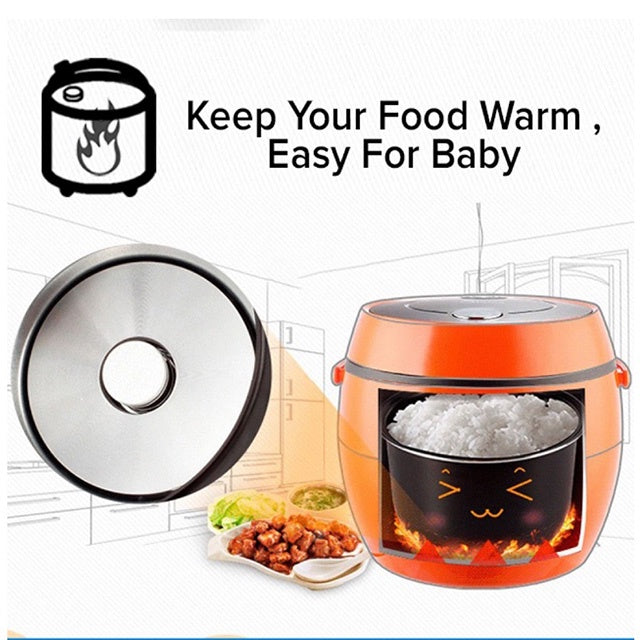 Midea Jar Rice Cooker With Baby Food Function (0.8 L) MB07WG MB-07WG MB07OB MB-07OB