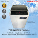 Sharp 7KG Fully Auto Washing Machine Washer ES718X Mesin Basuh Auto