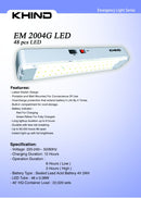 Khind Portable Rechargeable Light 48Pcs LED EM2004G