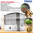 Trio Pengukus Makanan Food Steamer 2 Tier 20L TFS18 TFS-18 Pengukus Makanan