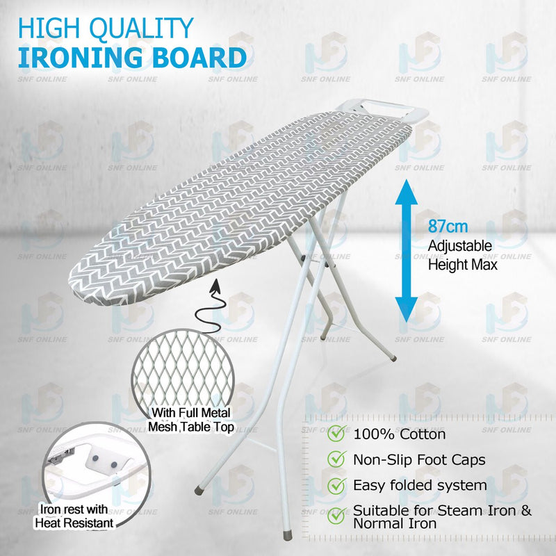 Premium Ironing Iron Board Papan Seterika Papan Gosok SNFIRONBOARD