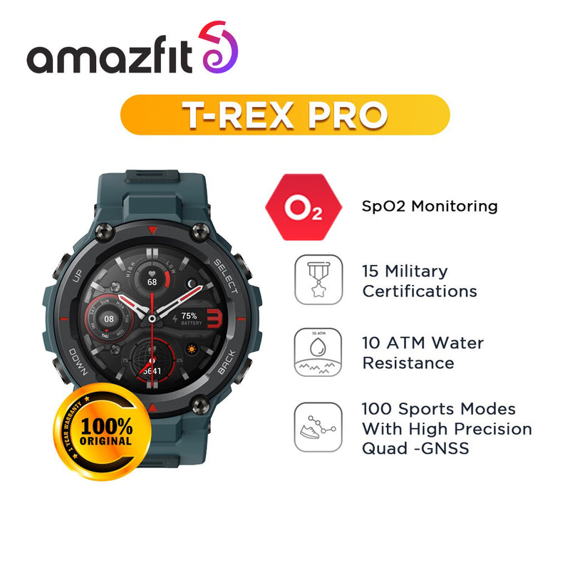 AmazFit T-Rex Pro ATREX-PRO-BK (Black) ATREX-PRO-BL (Blue)