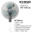 Khind Kipas Dinding - Wall Fan 16" Kipas Dinding WF1602SE WF-1602SE