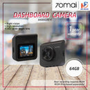 70Mai A400 Car Recorder Dash Cam QHD 1440P Rear Cam Night Vision 145 FOV WDR App Control Smart 70M-A400-GR + 64GB