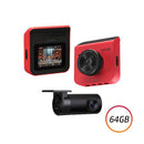 70Mai A400 Car Recorder Dash Cam QHD 1440P Rear Cam Night Vision 145 FOV WDR App Control Smart + 70M-RC09 + 64GB