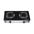 Aiwa Infrared Double Burner Table Top Glass Hob Gas Cooker AGS-1515GIR