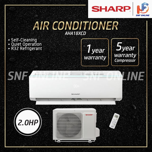 Sharp 2.0HP Air Conditioner R32 AHA18XCD AUA18XCD R32