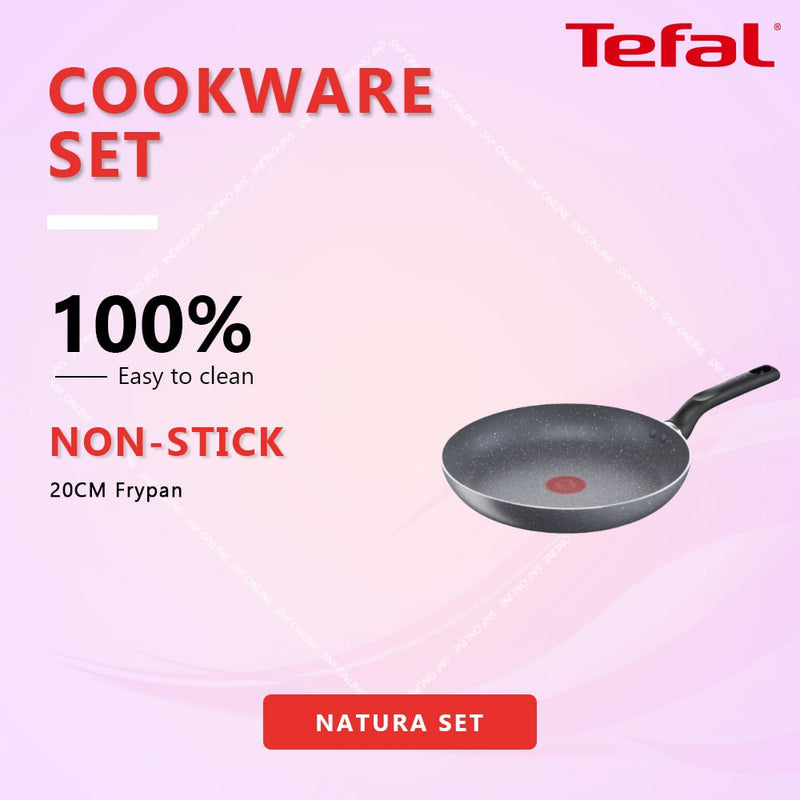 Tefal 20cm Cookware Natura Frypan Pan Non-Stick B22602 B2260295
