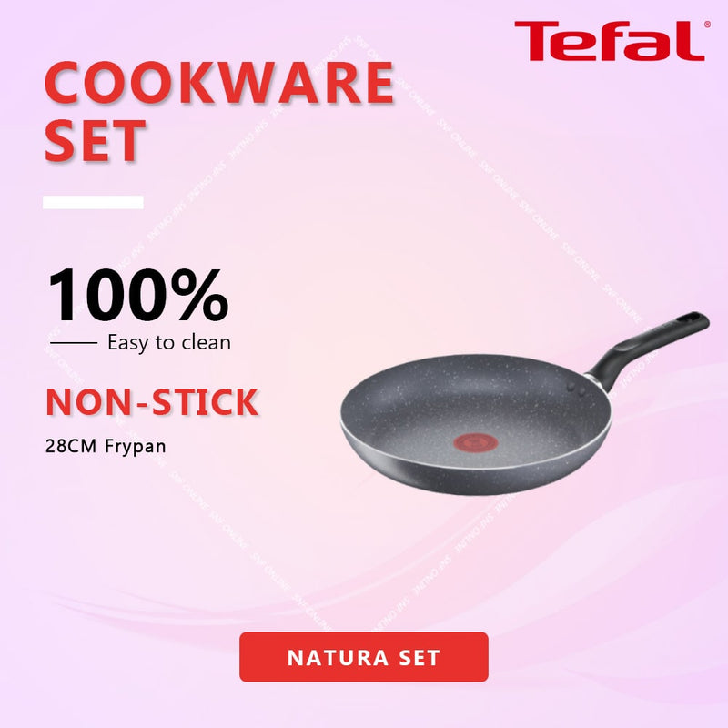 Tefal 28cm Cookware Natura Frypan Pan Non-Stick B22606 B2260695