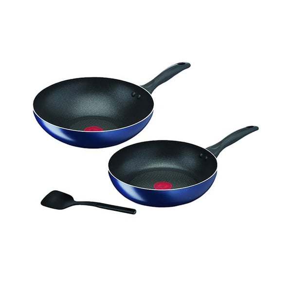 Tefal Clear Cook 3pcs Set Frypan 26cm + Wokpan 28cm Non-Stick B266S3