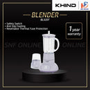 Khind 1.0L Blender With Dry Mill BL320T Blender Buah