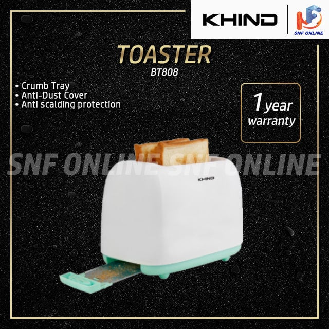 Khind Bread Toaster Midori Series Pembakar Roti BT808