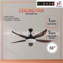 Recavo Ceiling Fan DC Inverter With Remote Control By Deka Blossom 56 LED (Walnut) BLOSSOM-56L