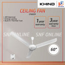 Khind Ceiling Fan 60’’ White CF60CM CF60