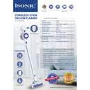 Isonic Cordless Stick Vacuum Cleaner IVC-SV008
