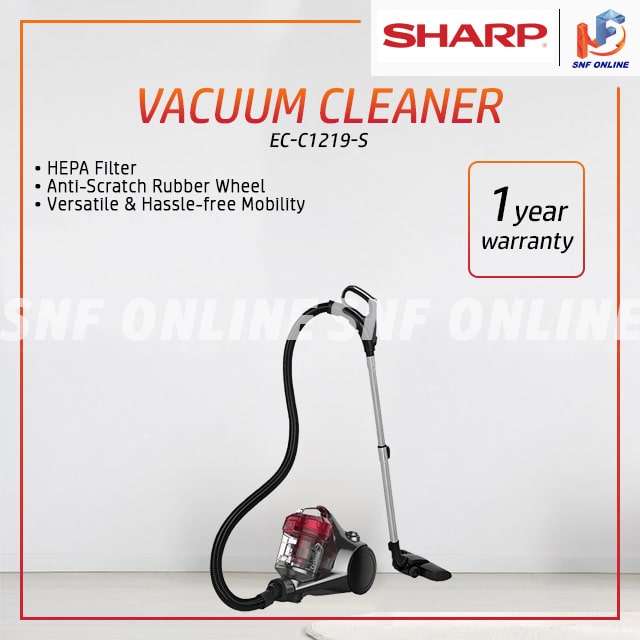 Sharp Vacuum Cleaner-Silver 1200W EC-C1219-S / ECC1219S