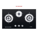 Elba Glass Hob EGH-K8843G EGH-K8843G(BK) + Elba Designer Hood INFINITO EH-J9088(SS)