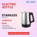 Elba Stainless steel Jug Kettle 1.7L EJK-J1762(SS)