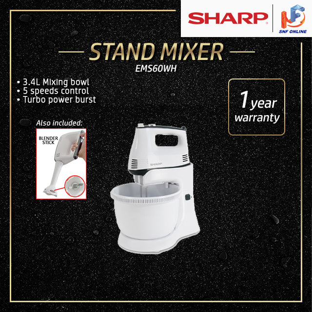Sharp Stand Mixer Pengadun Kek EMS60WH