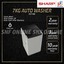 Sharp 7KG Fully Auto Washing Machine Washer ES718X Mesin Basuh Auto