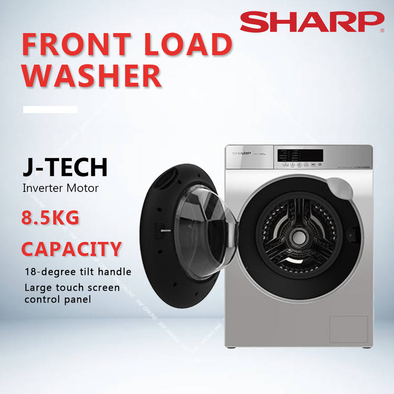 Sharp 8.5kg Front Load Washing Machine  ESFK852EMW