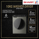 Sharp Mesin Basuh Dengan Pengering Kain - 2 In 1 Front Load Washer Dryer (10 kg) ESFWV10088