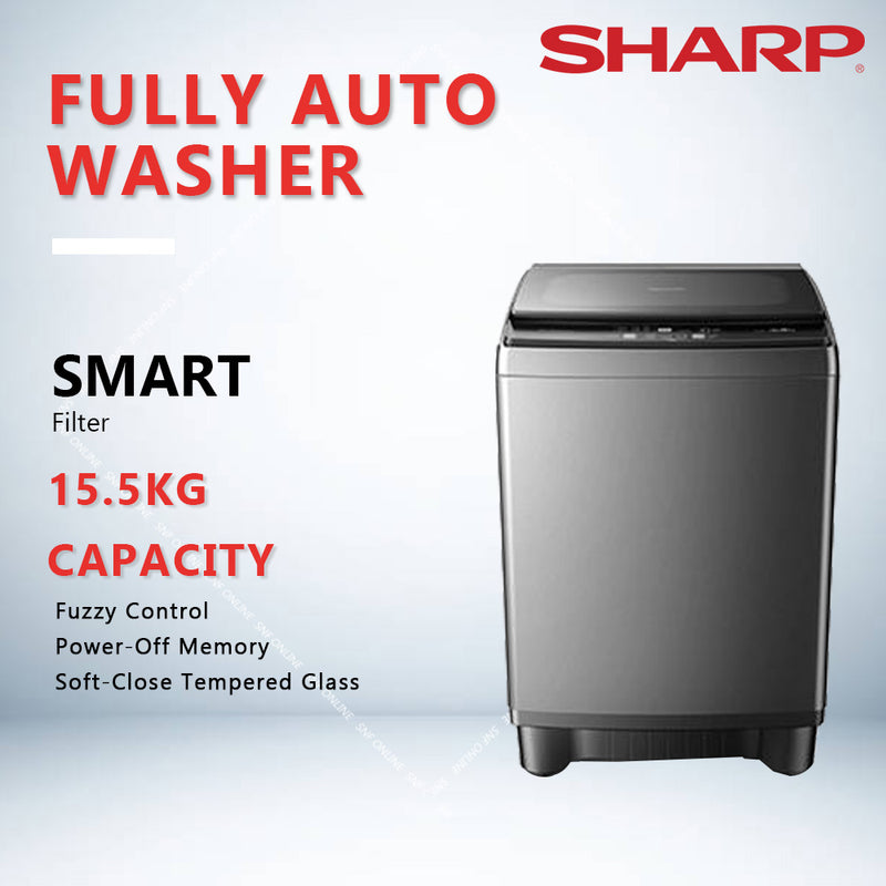 Sharp 15.5Kg Auto Washer Machine ESX1521