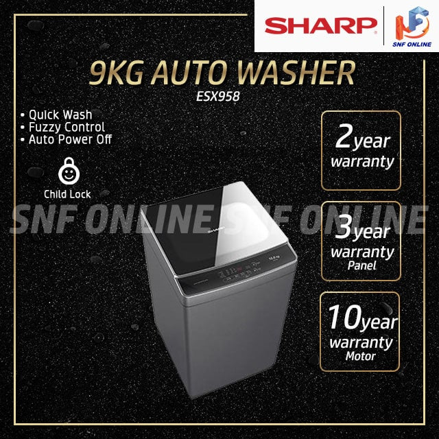 Sharp 9KG Fully Auto Washing Machine ESX958 Premium Series