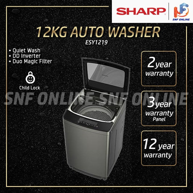Sharp DD Inverter Fully Auto Washing Machine (12 kg) ESY1219