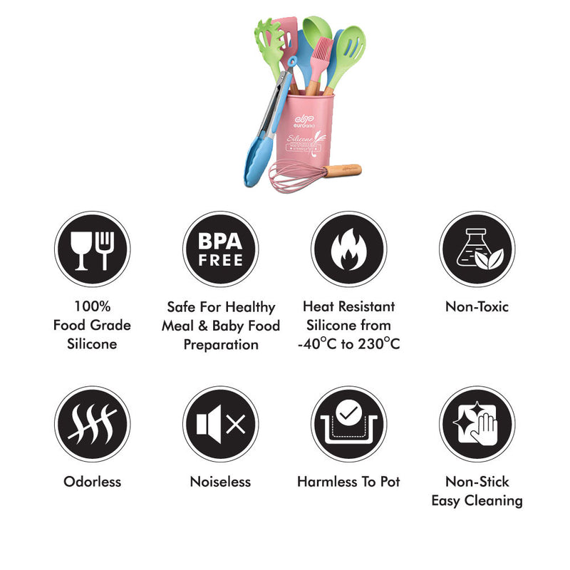 Euro Uno Silicone Kitchen Utensils Set 10Pcs EUKU-009