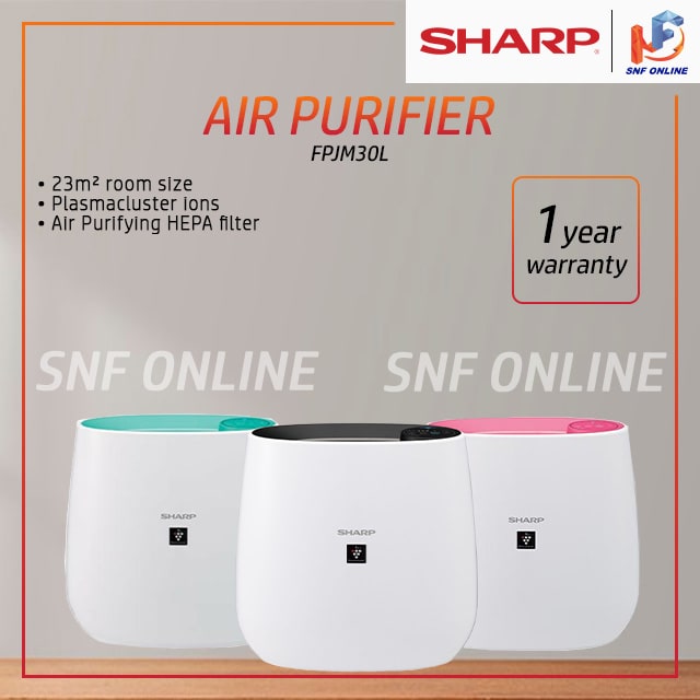 Sharp Air Purifier Pembersih Udara FP-F30L-H/A FPJ30LB(Black) FPJ30LP (Pink) FPJ30LA (Blue)