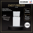 Khind Peti Sejukbeku Chest Freezer (100 L) FZ100 FZ100S