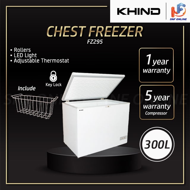 Khind Chest Freezer peti sejuk beku 300L FZ295