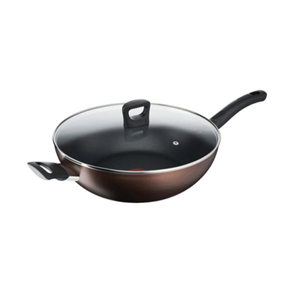 Tefal Cookware Day By Day Wokpan Pan Non-Stick WIth Lid (32cm) G14398 G1439895 (24cm) G14304 (28cm) G14366