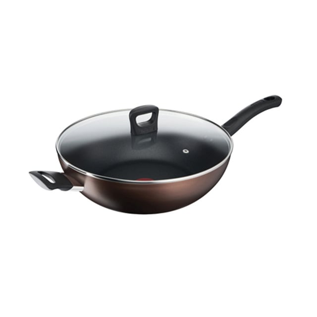 Tefal Cookware Day By Day Wokpan Pan Non-Stick WIth Lid (32cm) G14398 G1439895 (24cm) G14304 (28cm) G14366