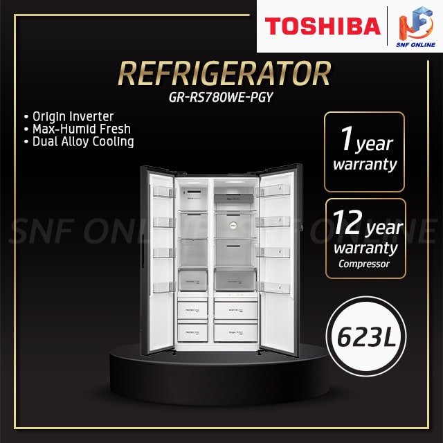 Toshiba 623L Side By Side Inverter Refrigerator GR-RS780WE-PGY GR-RS780WE-PGY(22)