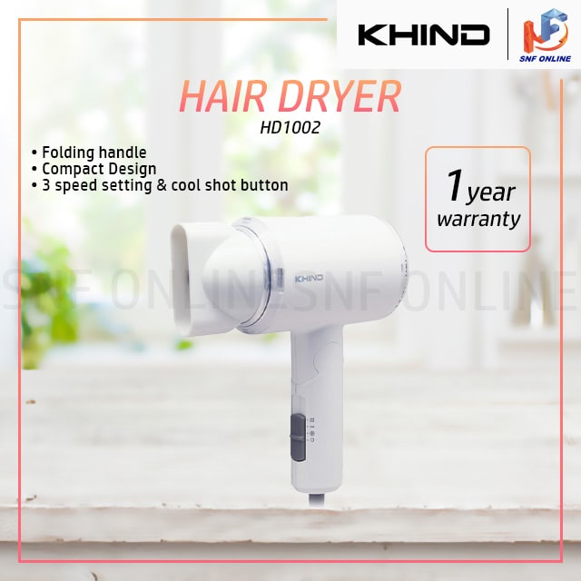 Khind 1000W Hair Dryer HD1002