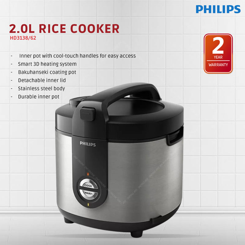 Philips 2.0L Rice Cooker HD3138/62