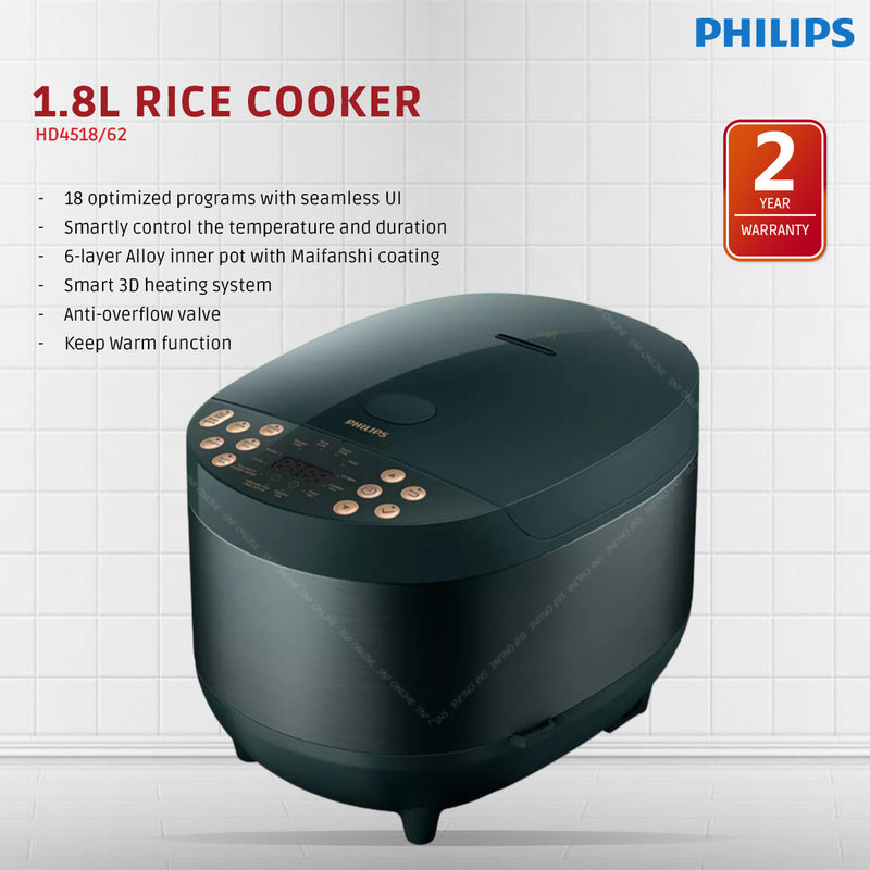 Philips Digital Rice cooker 1.8L HD4518/62