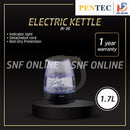 Pentec Cerek Jag Kaca 1.7L Glass Jug Kettle JK-38