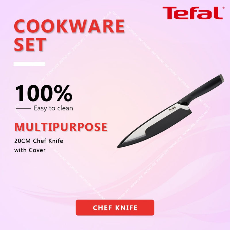 Tefal Comfort Chef Knife Pisau 20cm With Cover K22132