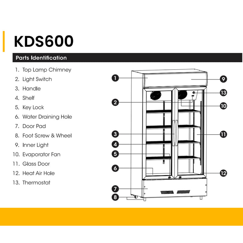 Khind 600L Display Chiller KDS600