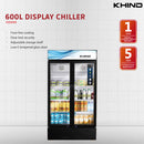 KHIND Peti Sejuk Paparan 600L Display Chiller KDS600